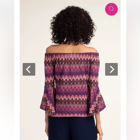 NWT Trina Turk Healsdburg Bell 3/4 Sleeve Size XL Multicolor Top - Picture 3 of 11